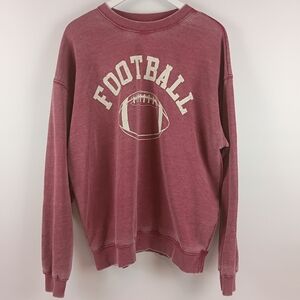 Women's Pink Football Graphic Sweater